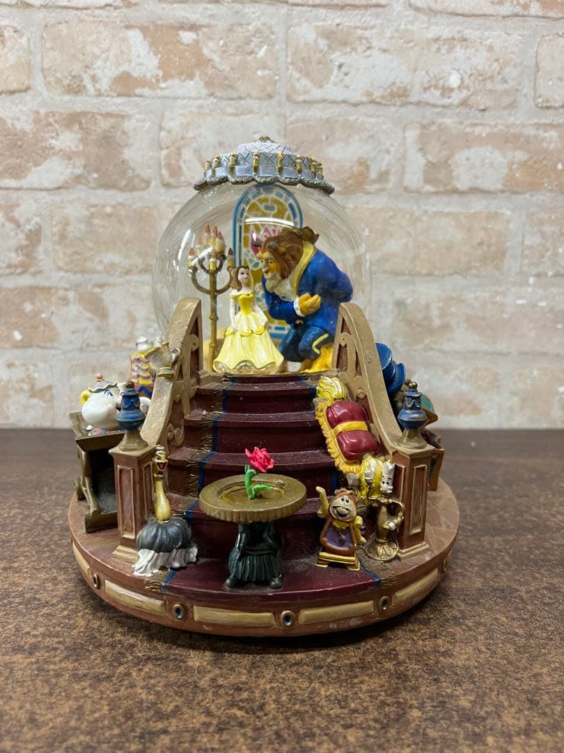 B3【used】美女と野獣 スノードーム オルゴール ヴィンテージ