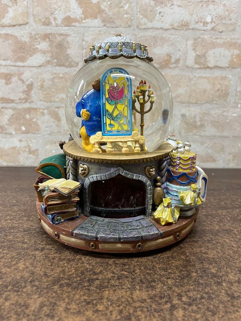 B3【used】美女と野獣 スノードーム オルゴール ヴィンテージ