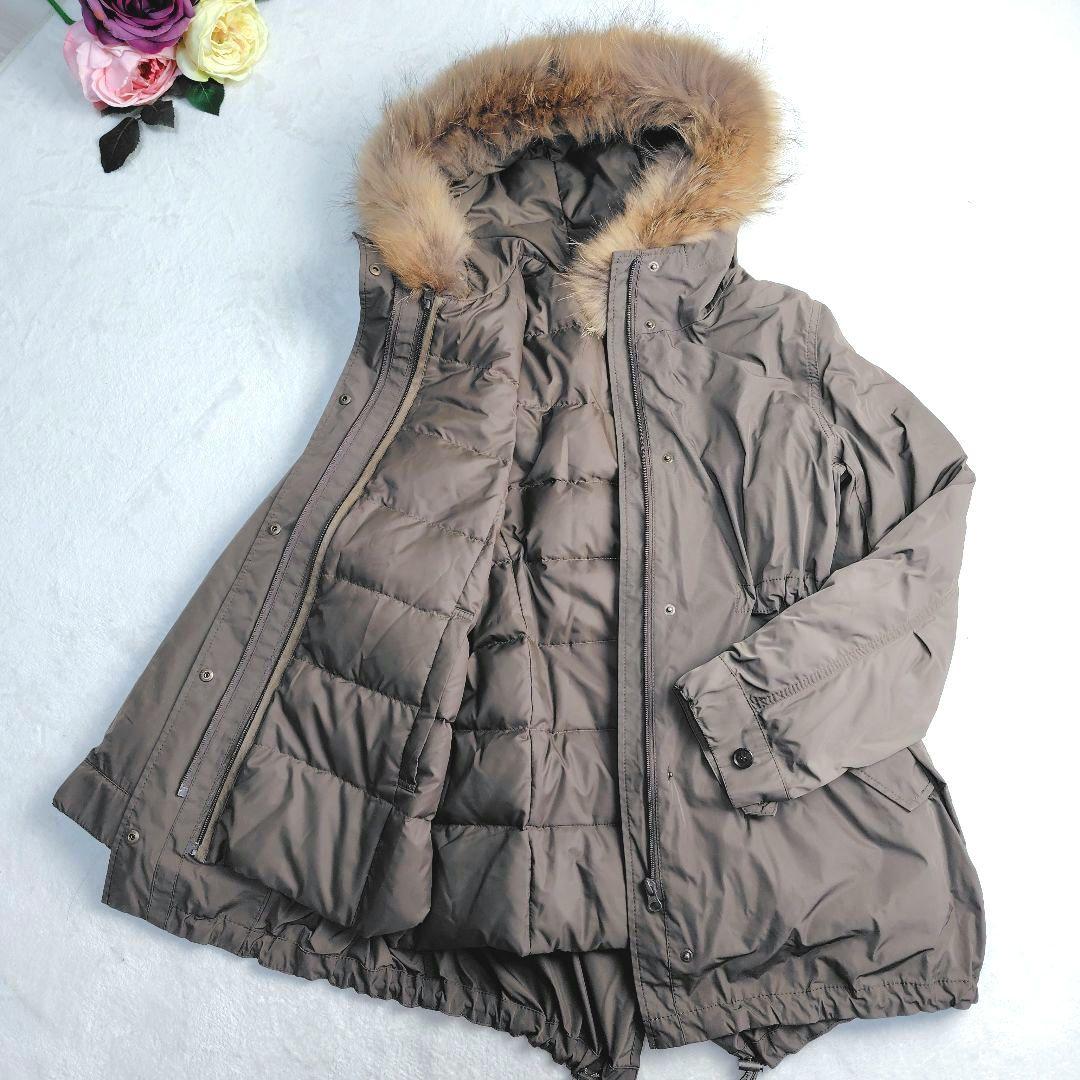 極美品✨洗える✼23区 マルチwayタフタダウンライナーコート 38 ブラウン系