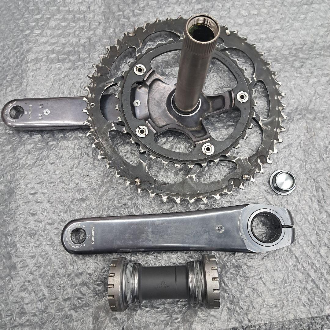 シマノ　アルテグラ クランクセット　FC-6650 BB付き　USED