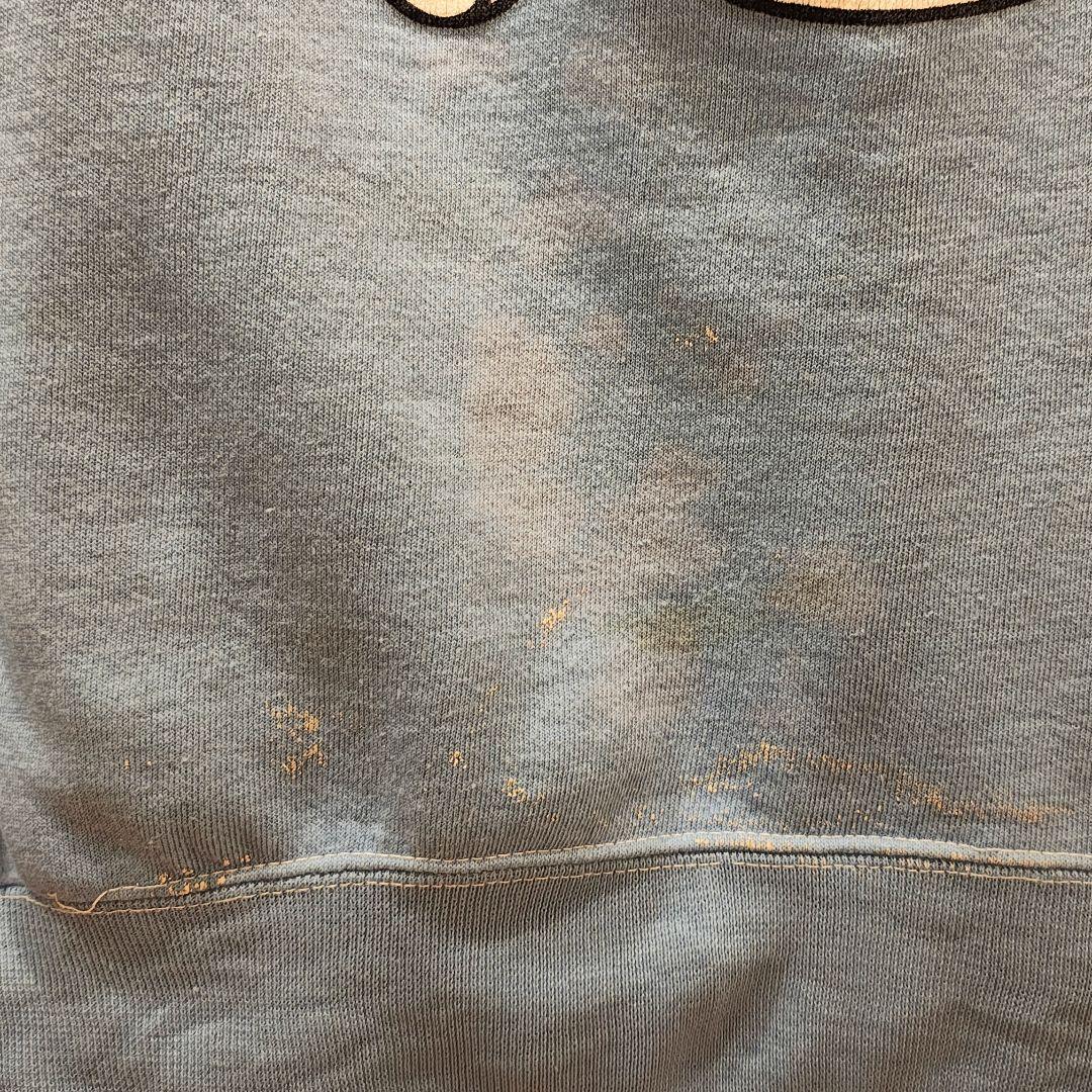 n*様 70s80s ディズニー ミッキー 白足 水色 ビンテージスウェットdi