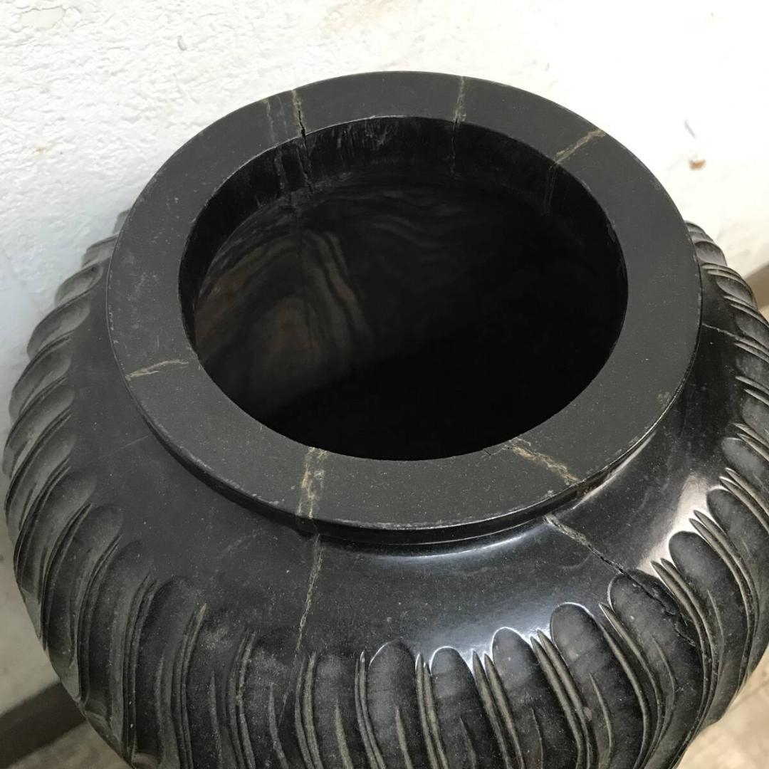 大型 壷 花器 木製 木彫り 龍 レトロ 高さ83cm×24cm×24cm