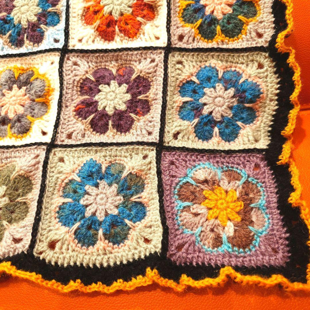 手編みマルチカバー　ブランケット