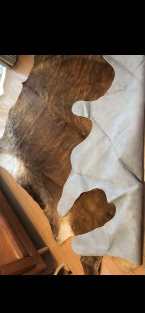 貴重　本牛毛皮　高級マット　特大