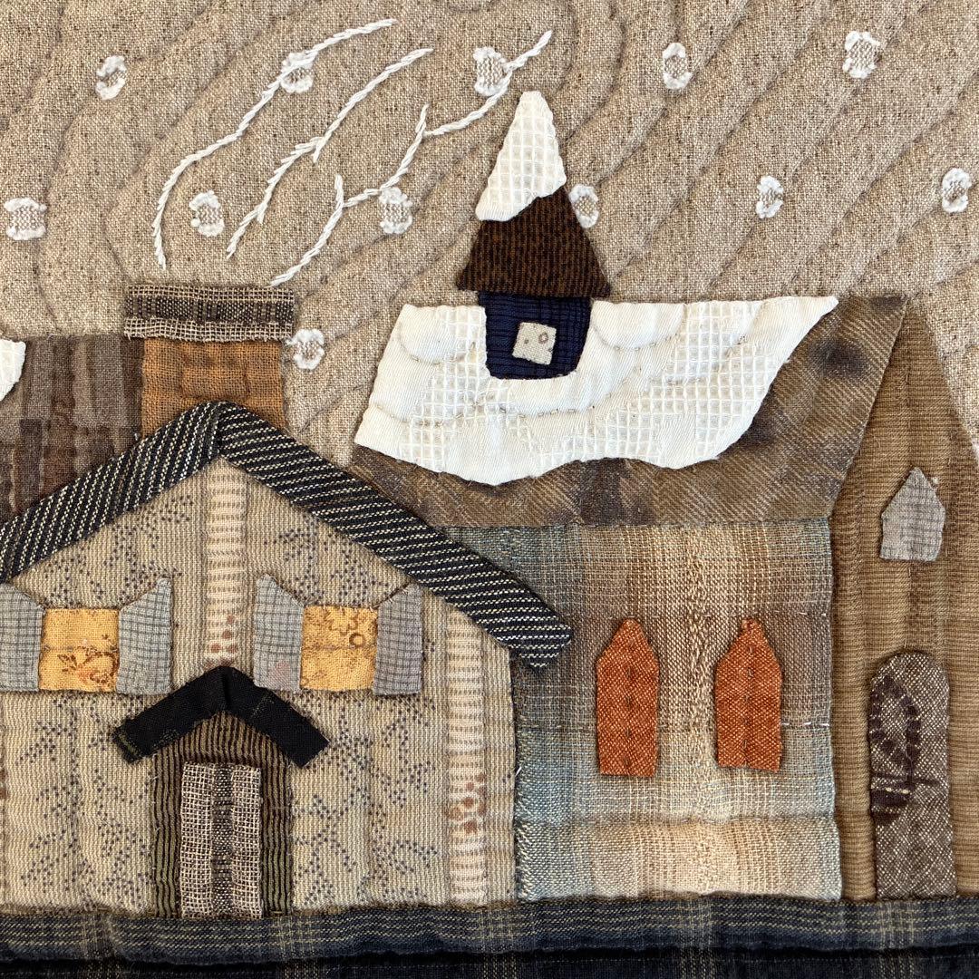 パッチワークキルト　ハウスのタペストリー　2枚　おまとめ　ハンドメイド