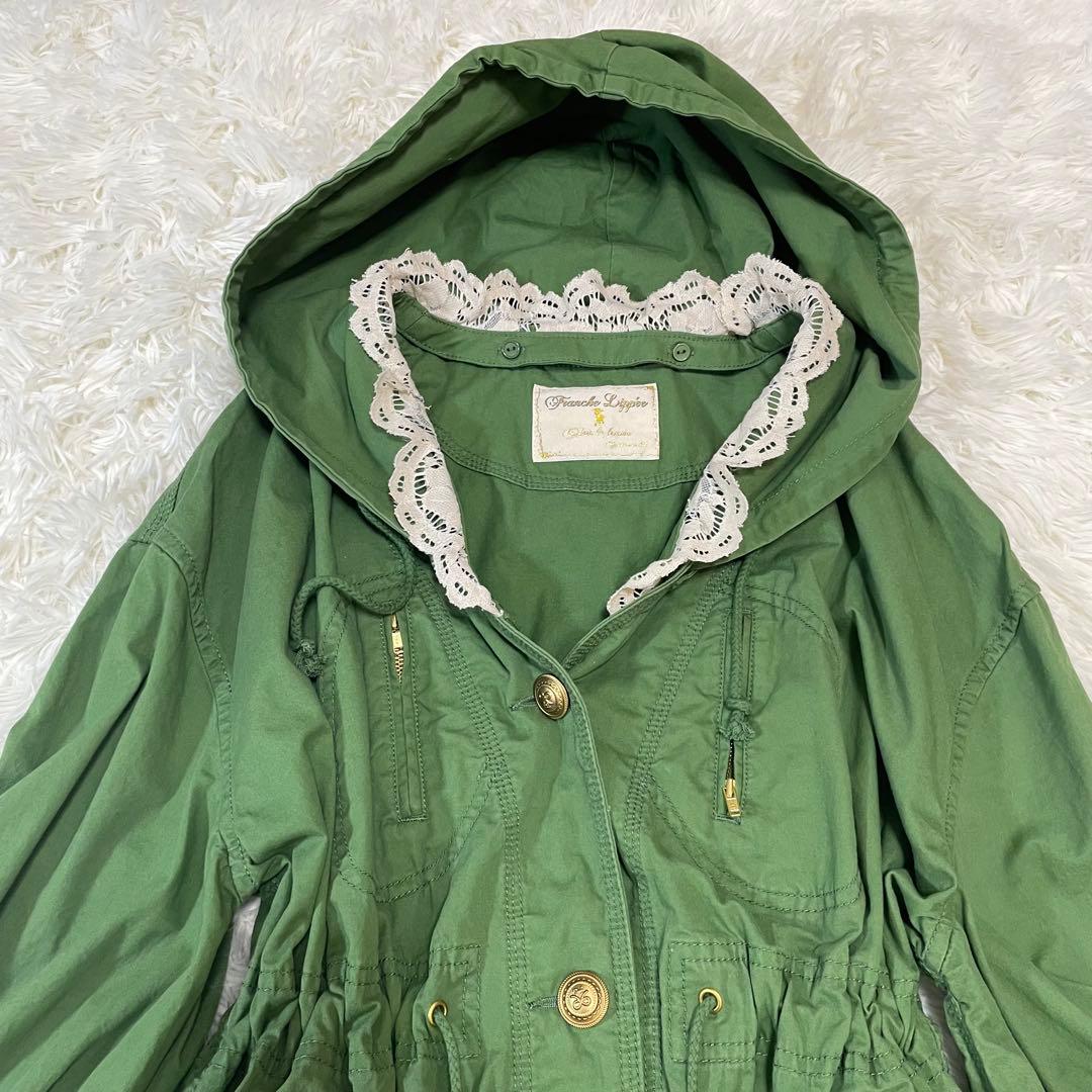 franche lippee ♡ワンピースコート レース　フード 取外可 金釦