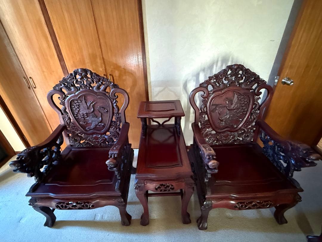 アンティーク家具 紅木家具 サイドテーブル