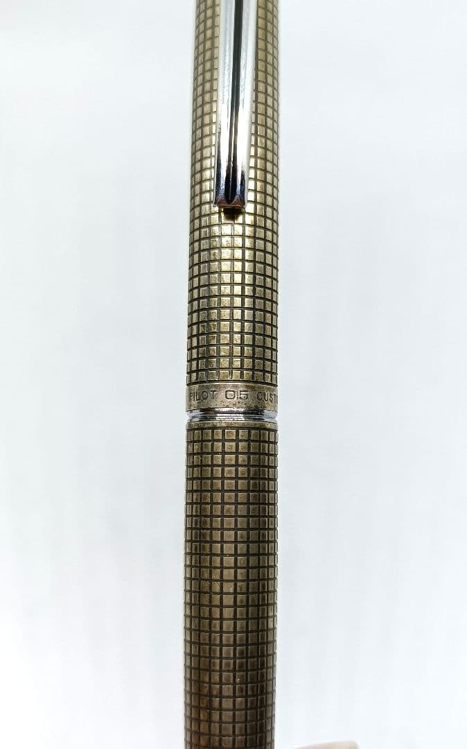パイロット カスタム スターリングシルバー シャープペンシル 格子柄 銀色 廃番