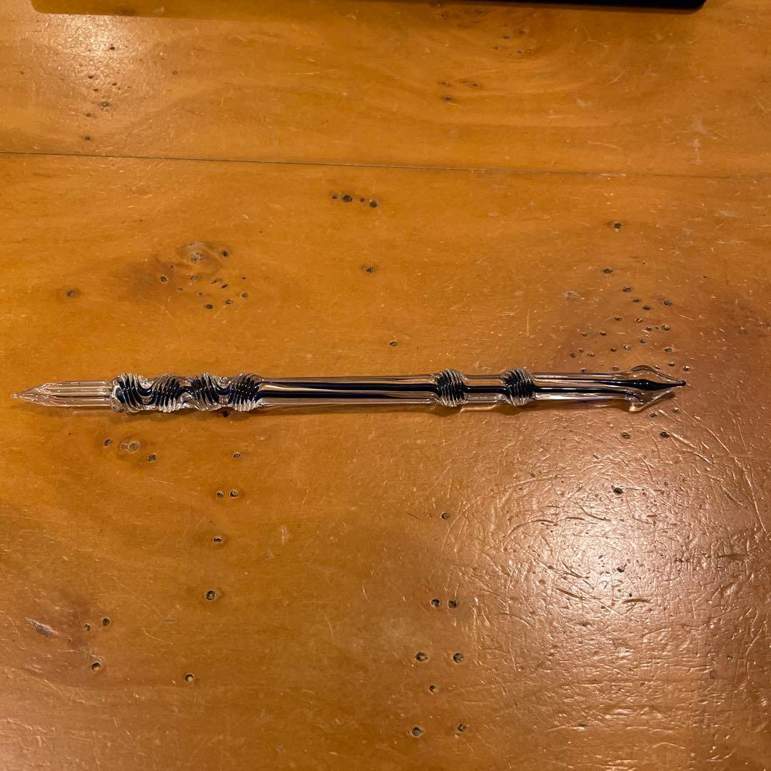 佐瀬工業所 ガラスペン ブルー軸 5〜6回使用 used