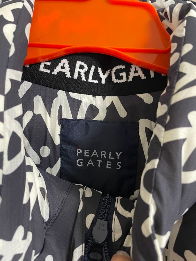 未使用品　PEARLY GATES ロゴプリントジャケット　4サイズL ネイビー