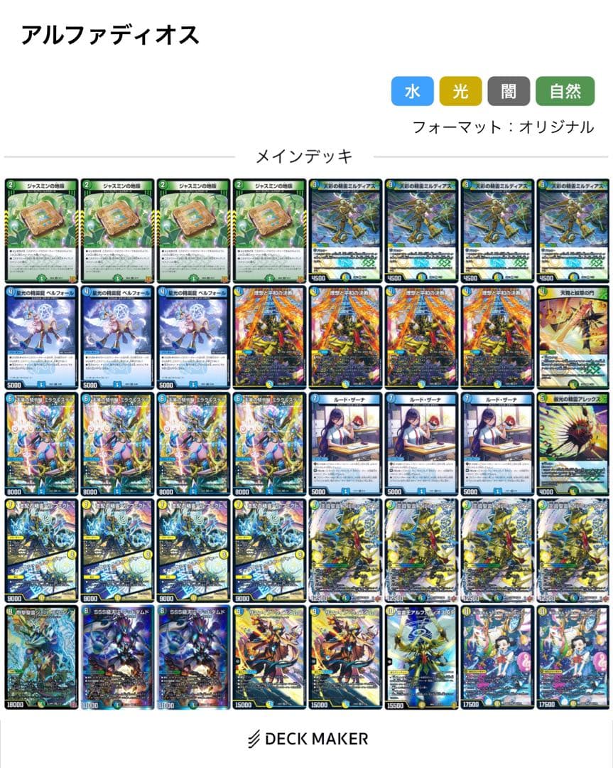 トリーヴァアルファディオス　デッキ