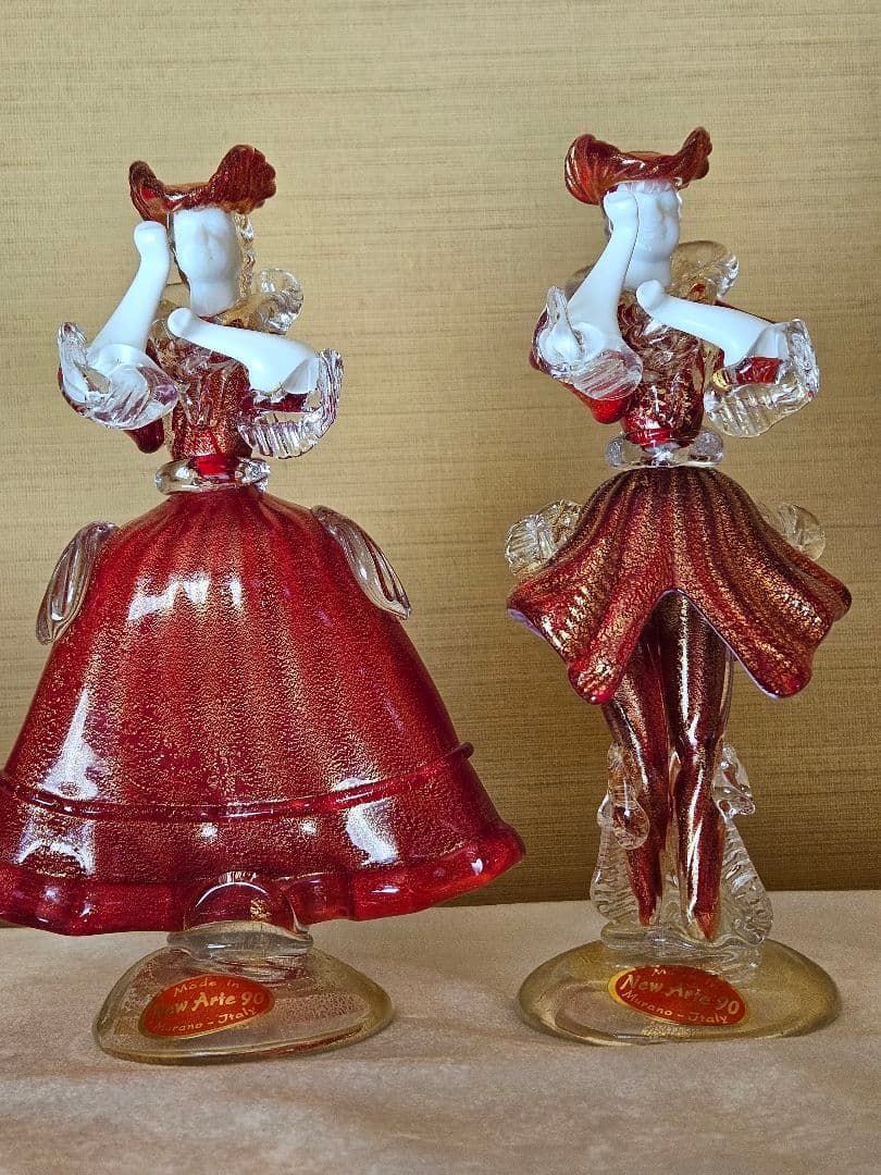 【希少・美品】ベネチアンガラス イタリアムラーノ　ヴェネチアン 人形