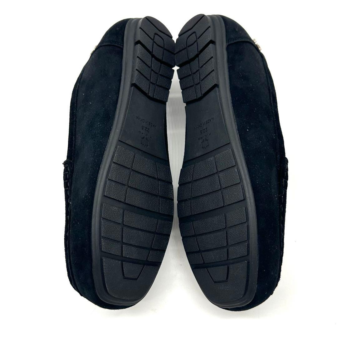 〈極美品〉HIMIKO ヒミコ【22.5cm】スエード ふわふわモカシン 黒