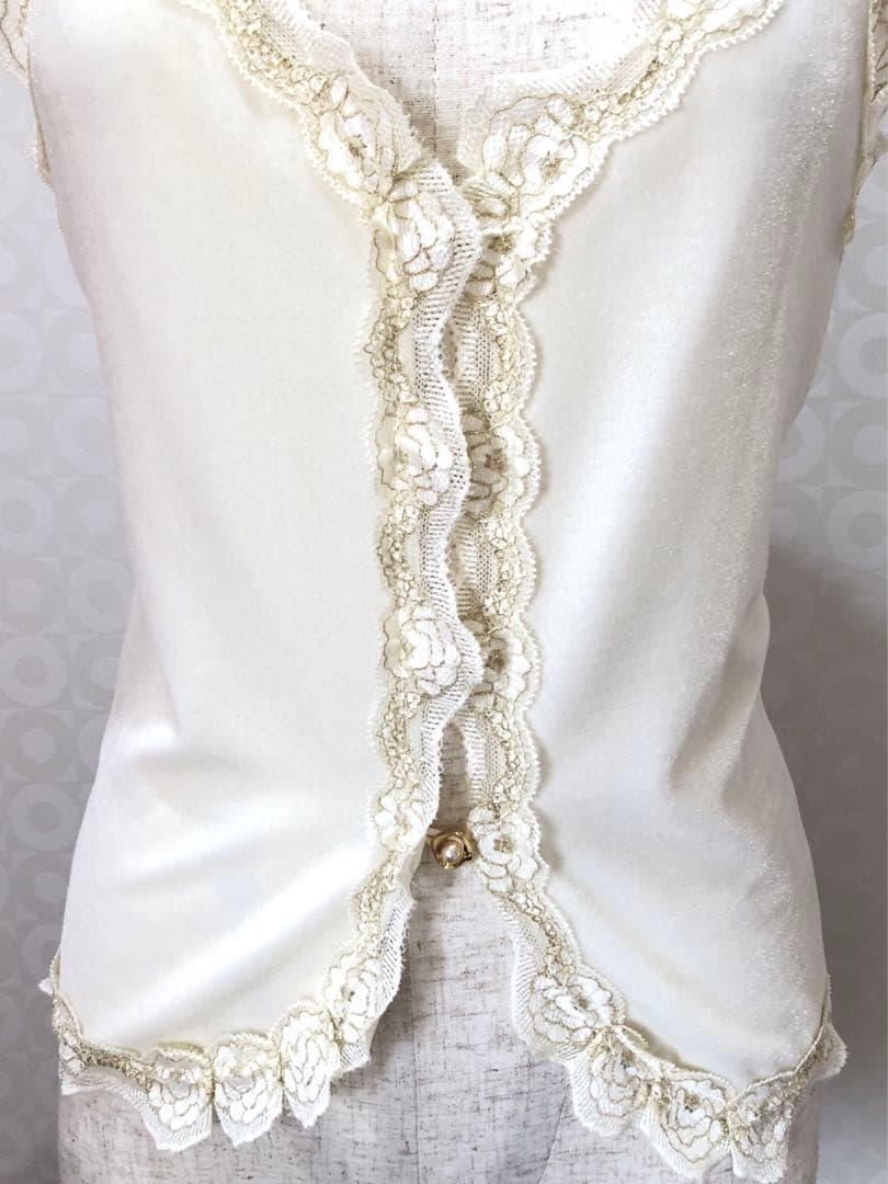 レース ベロアキャミ Y2K 平成ギャル フェアリーグランジ バレエコア 当時物