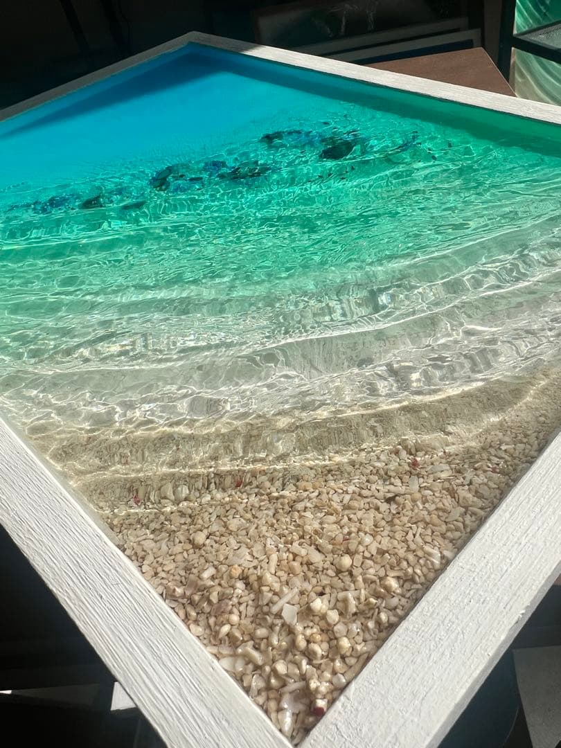 【レジンアート】波紋アート／B4パネル／壁掛け可能