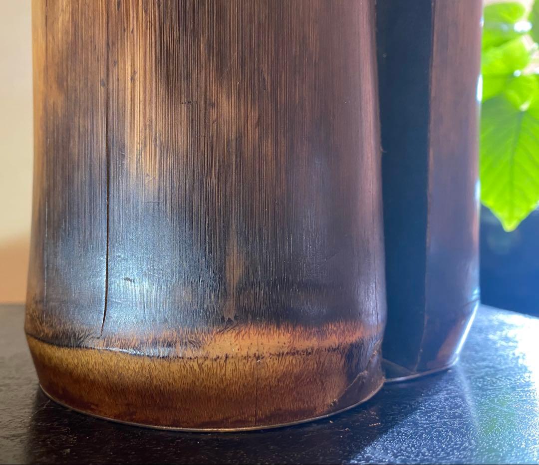 ヴィンテージ　錫製カエル付・ペア　　バンブーブックスタンド　レア