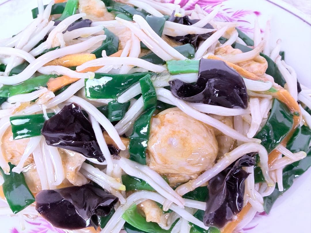 食品サンプル 肉野菜炒め 幅26cm 昭和レトロ 中華料理