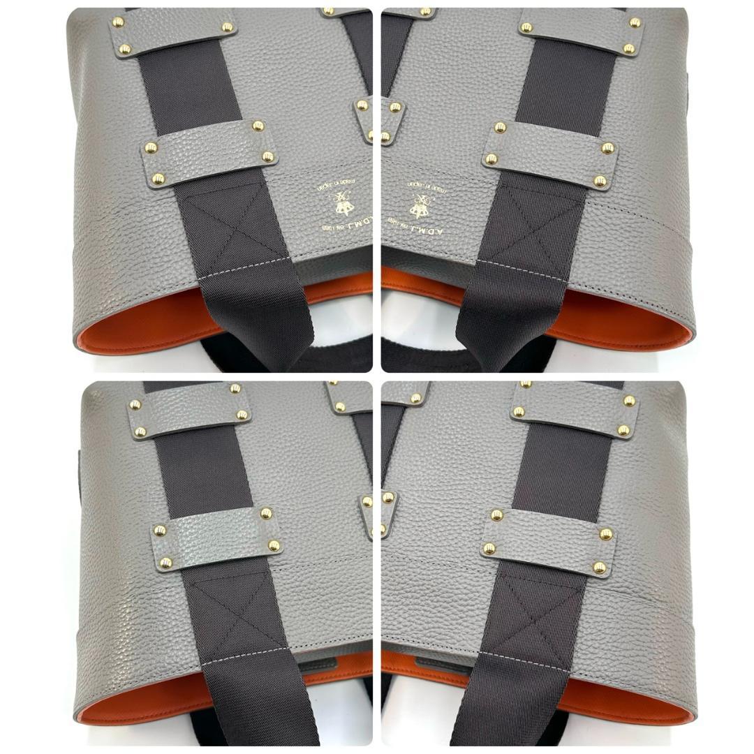 極美品★A.D.M.J. デイリートート ロゴエンブレム ハンドバッグ トート