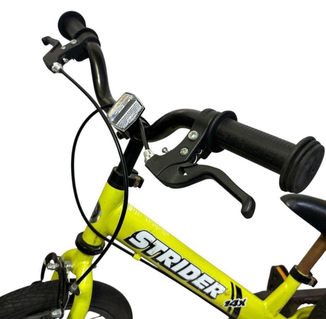 新品箱入 限定色 STRIDER 14x ライムイエロー ペダルユニット付き