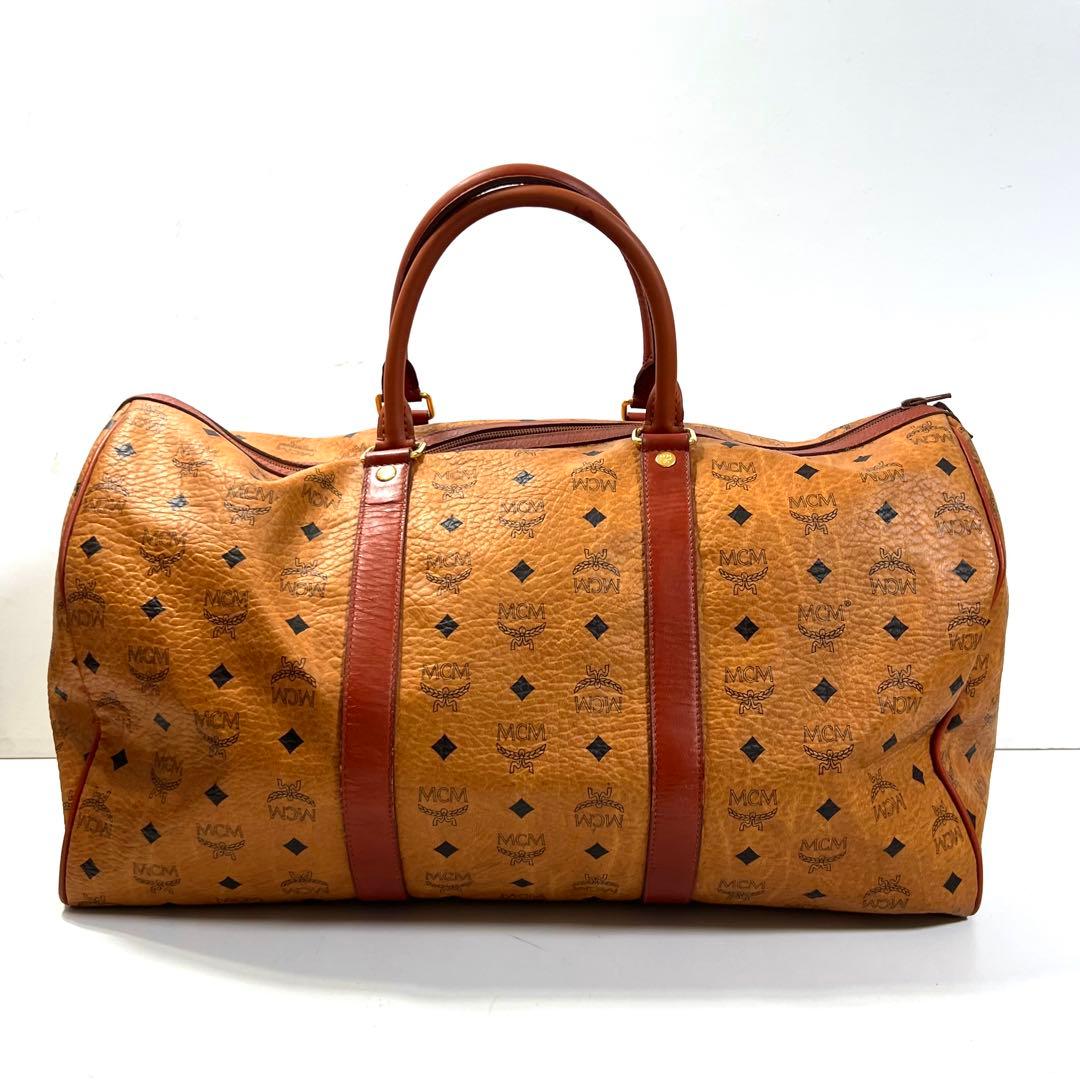 MCM エムシーエム ヴィンテージ ヴィセトス レザー ボストンバッグ