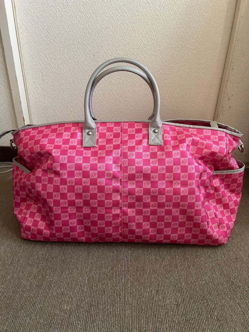 ZOY ゾーイ 2WAY ボストンバッグ 総柄 ピンク系