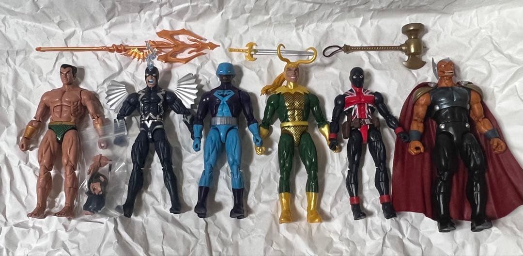 箱無し マーベルレジェンド 6体セット ブラックボルト ロキ ネイモア アメトイ
