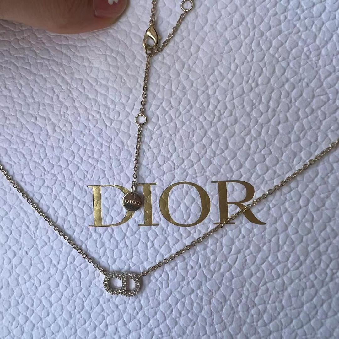 CDロゴ アルファベット ネックレス ゴールド