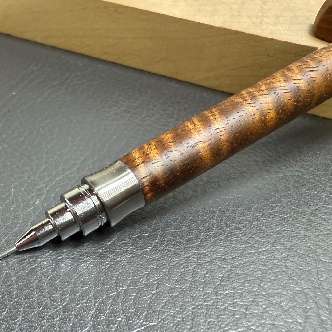 196ハワイアンコアカーリー　木製シャーペン　濃色　最強低重心R ステンレス