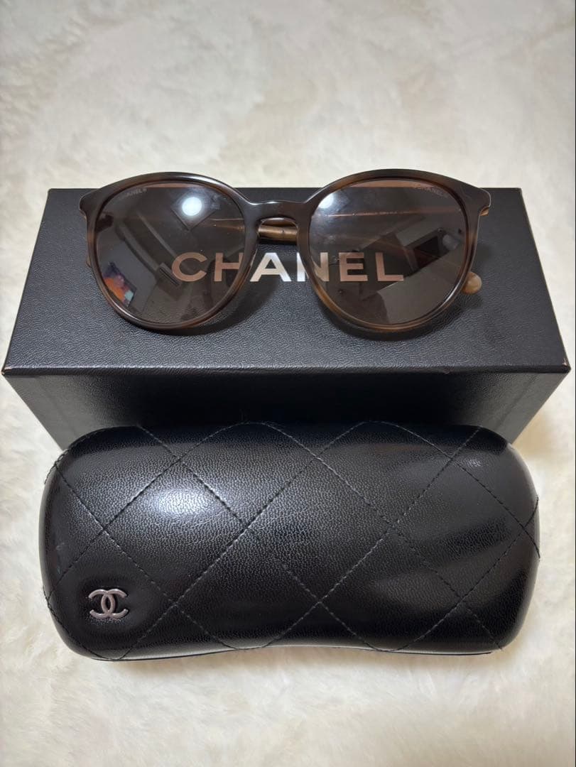 本物 CHANEL サングラス ブラウン