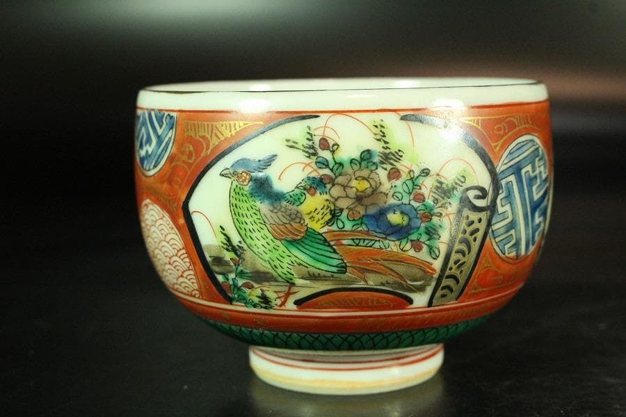 九谷 庄三写 煎茶器 揃い 未使用 共箱(K-XA904)