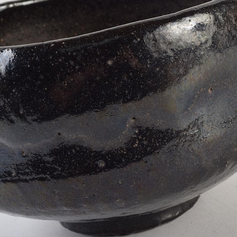 茶道具　楽吉左衛門　黒楽茶碗　共箱　M　R9210