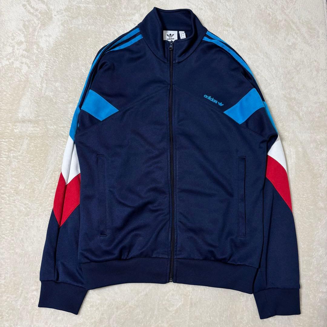 アディダス トラックジャケットパンツ　パネル切替　上下セットアップ　マルチカラー