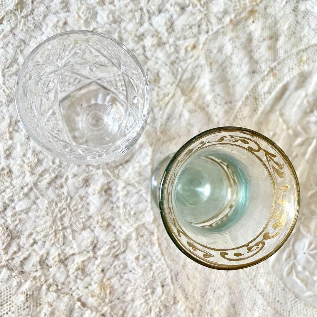 新春アンティーク福袋⑤カップ&ソーサー&タイル2枚&グラス2客&リスのオブジェ