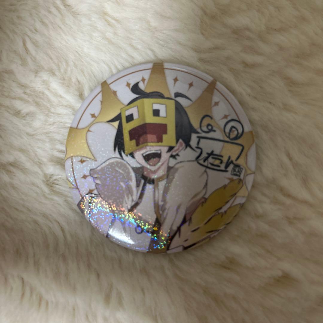 ニート部 VS クリエ組 こうたん 缶バッジ レア サイン入り ホログラム