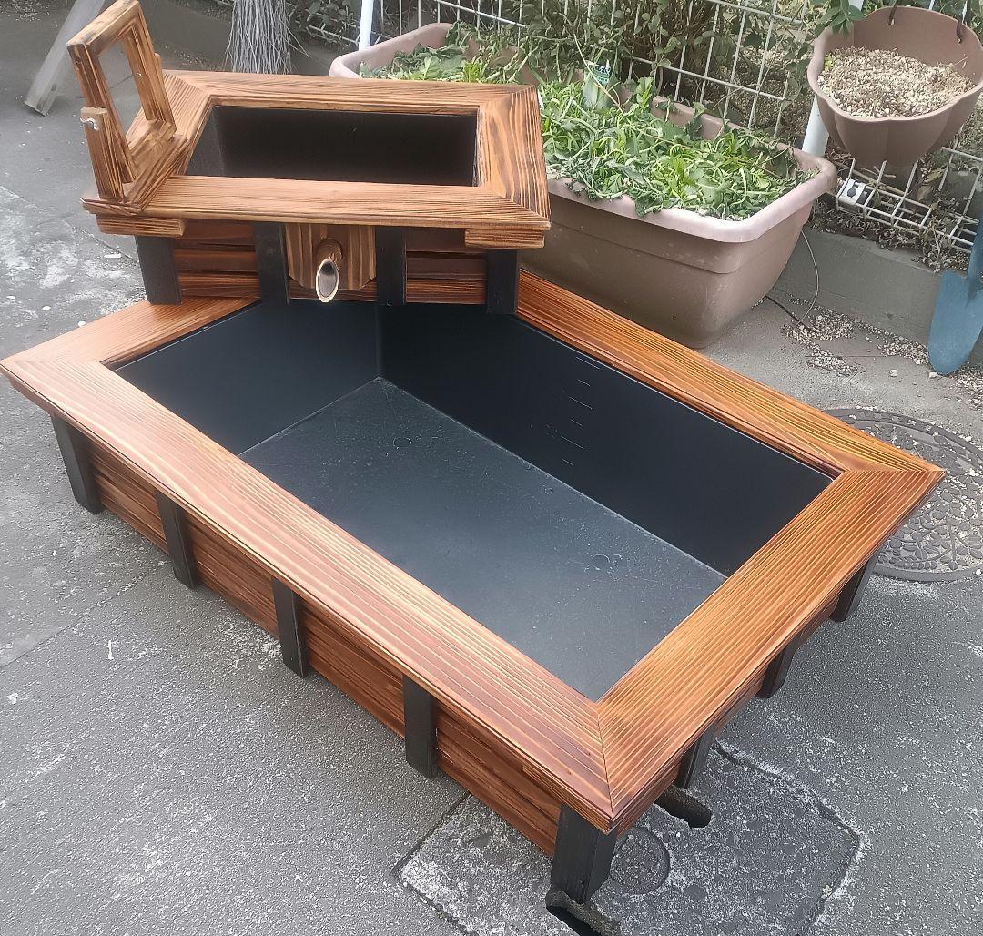 2段トロ舟60 濾過槽付　ビオトープ　太陽光モーター