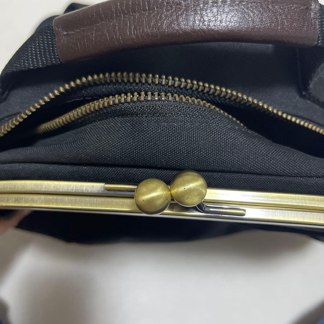 AYANOKOJI がま口ポシェット型ボディーバック　黒　バック