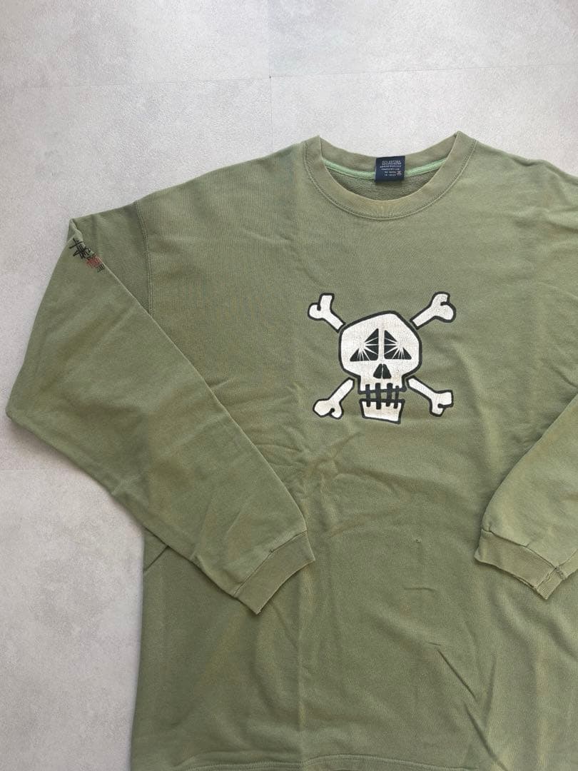 90s 00s OLD STUSSY 紺タグ　スカルT usa製 　ステューシー
