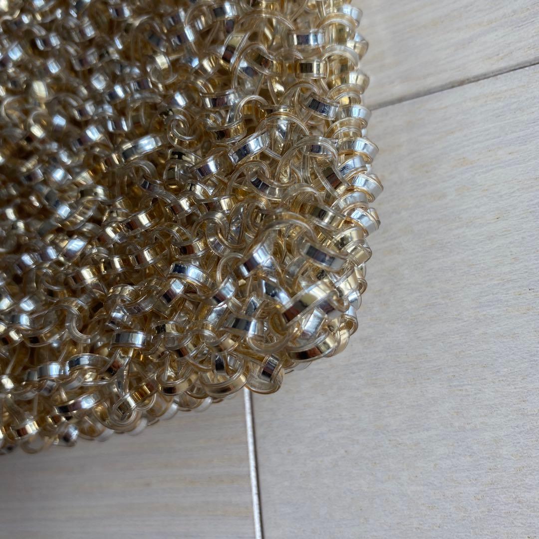 アンテプリマ　ワイヤーバッグ　ゴールド