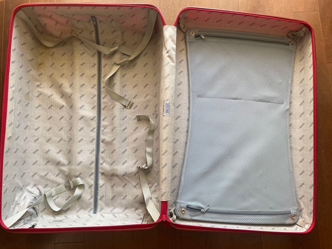 【匿名便】RIMOWA ビンテージ　レッド キャリーケース 大容量