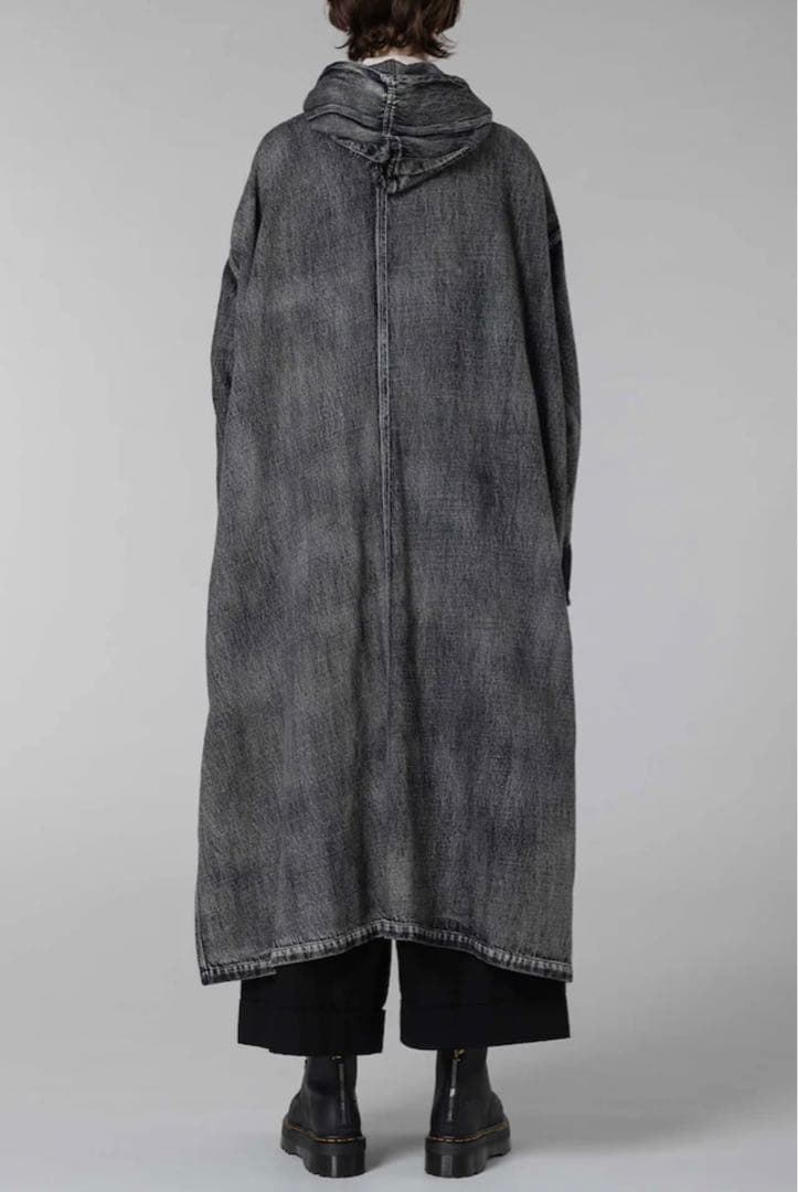 ワイズ デニムフーデットコートドレス y's HOODED COAT DRESS