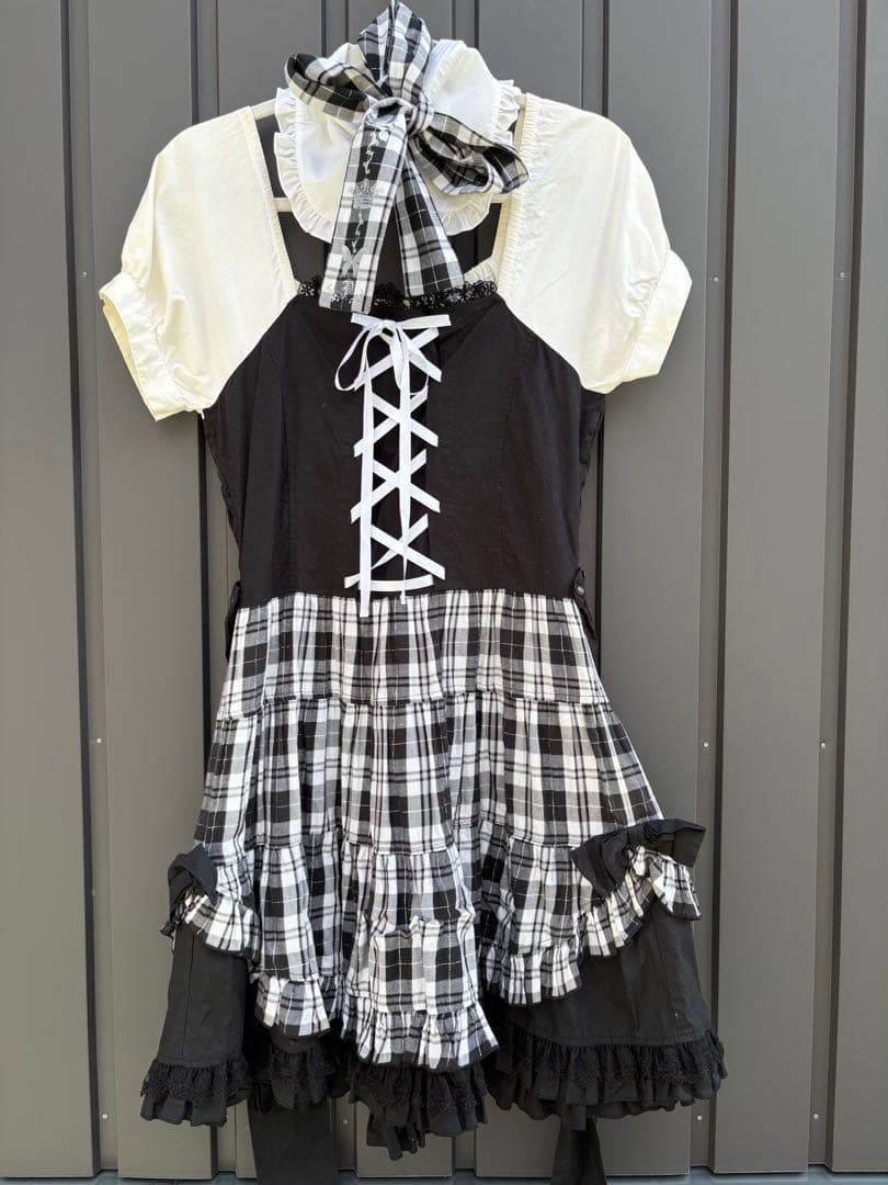 プトマヨ　チェック柄ワンピース　リボンタイ　PUTUMAYO ラックし