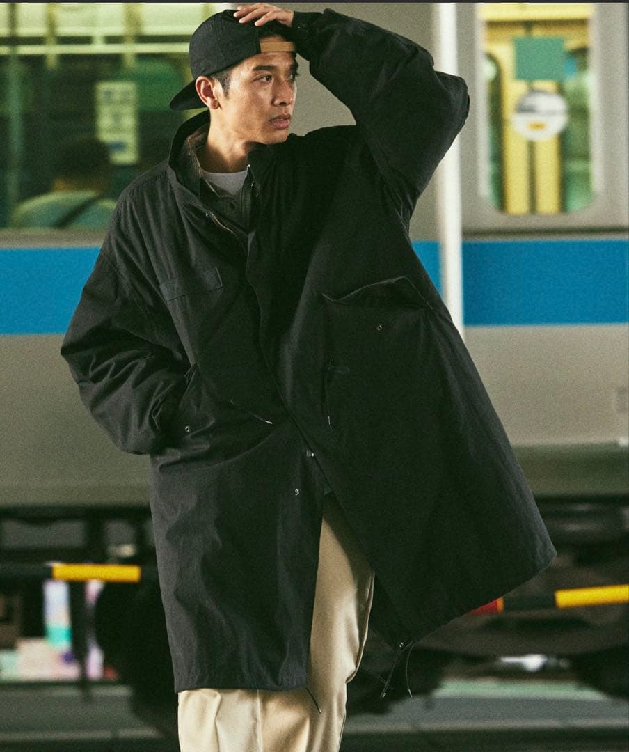 ビッグシルエット M-65 ライナー付　モッズコート　ブラック