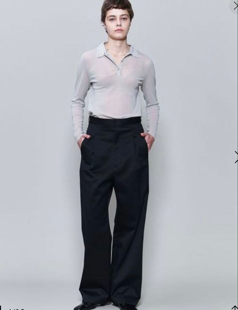 ＜6(ROKU)＞コットン チノ パンツ ブラック