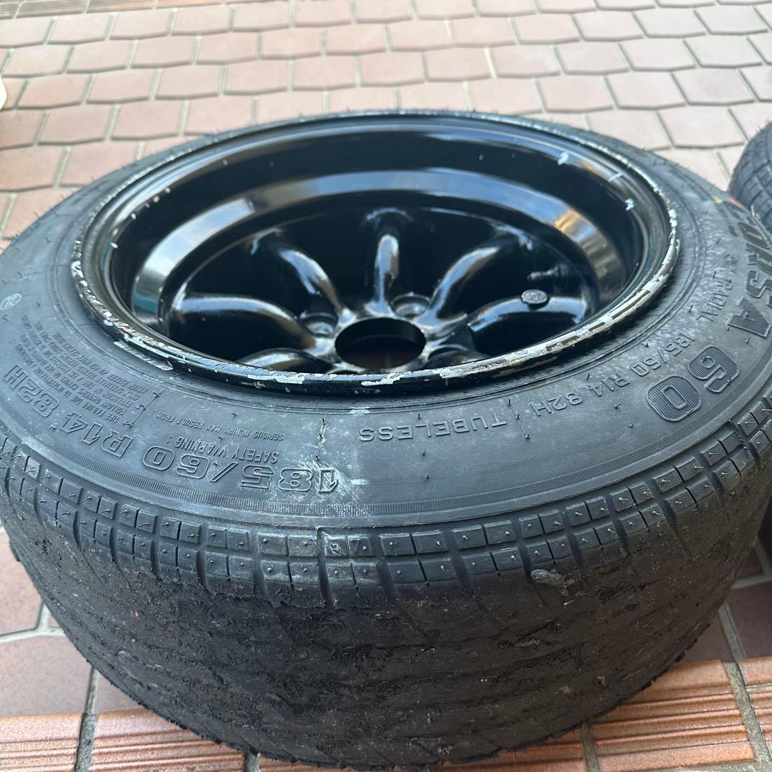 ①【当時物】RSワタナベ 14インチ 8.5J Rタイプ2本セット