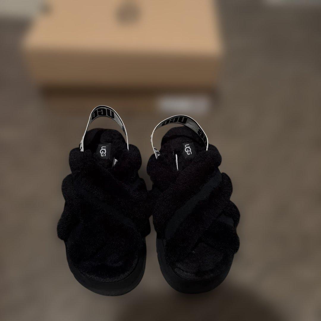 【美品】UGG アグ ブラック サンダル 22cm