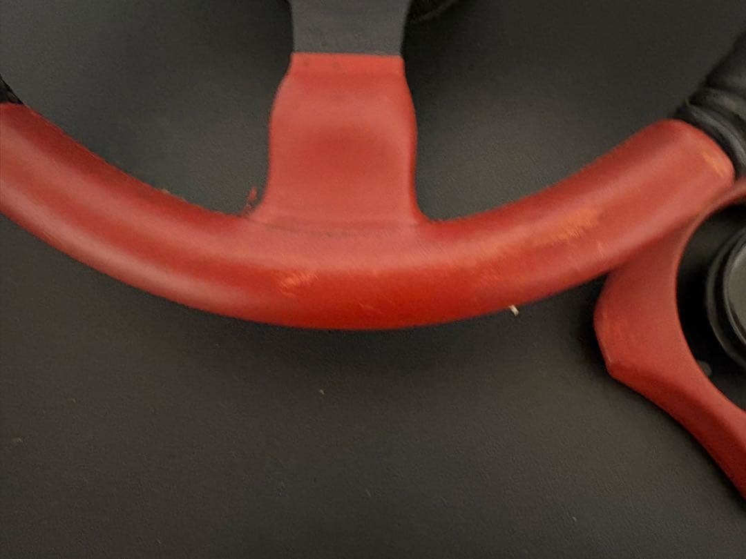 ジャンク　veilside レッド　ステアリング リング、ボルト欠品あり　当時物