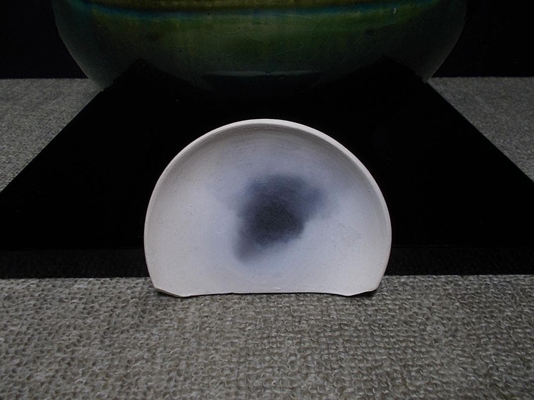 茶道具 風炉釜セット 霰茶釜 釜環 未使用五徳 織部風炉 敷板 前瓦 送料込み