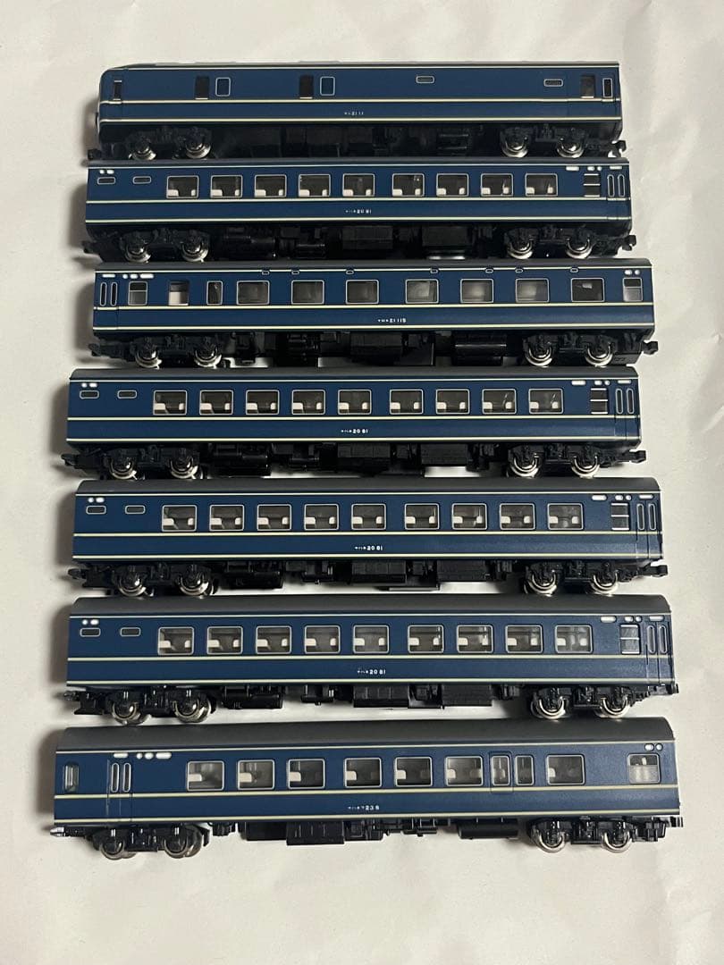 20系客車7両　北陸？　kato ライト室内灯点灯確認済