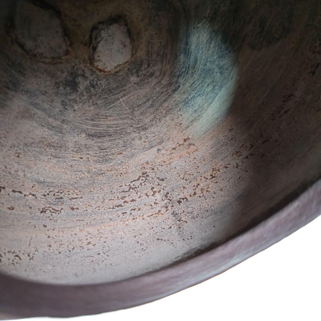 イ482 茶釜『釜師　隆元作』『松地紋　平丸釜　共箱』鉄釜　茶道具