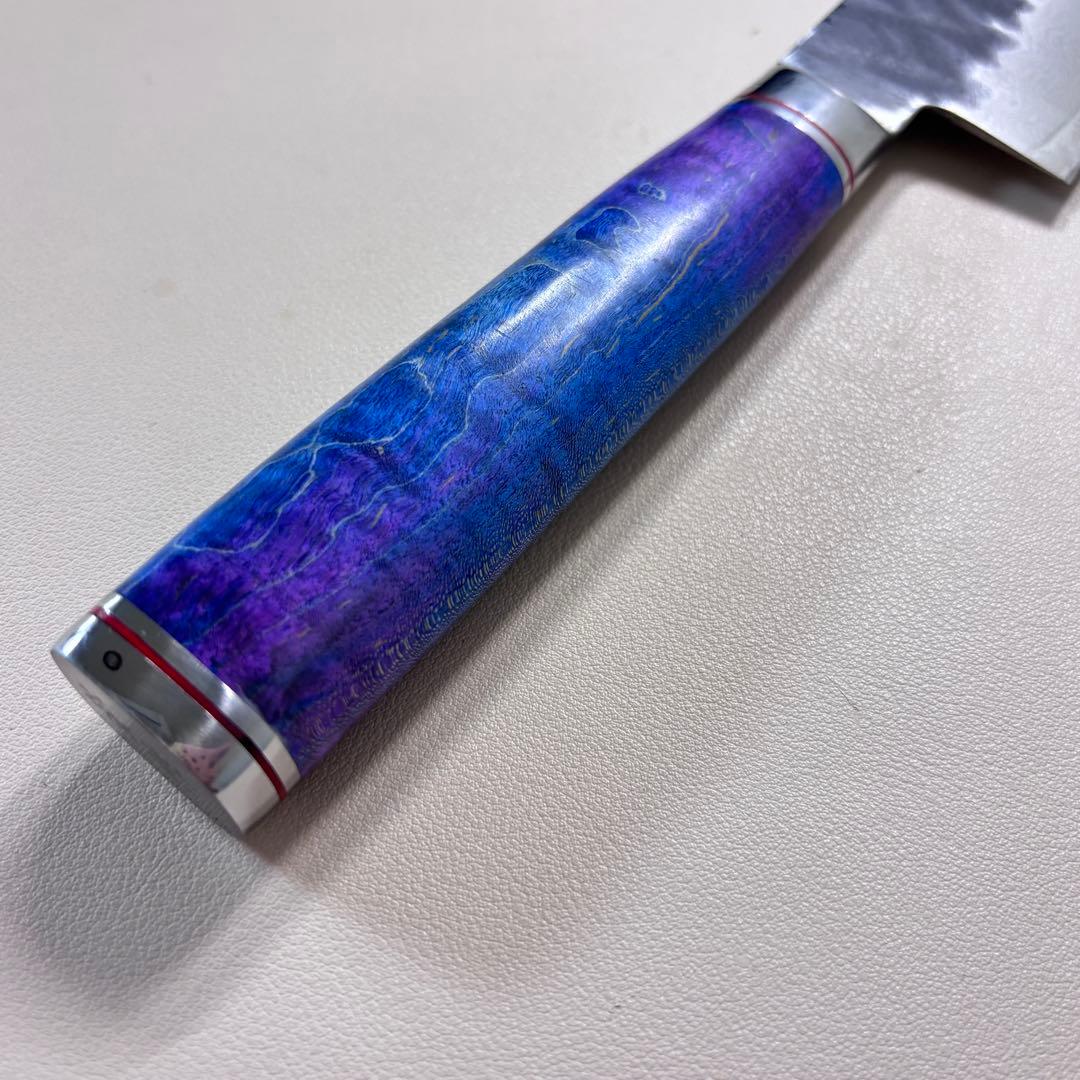 240mm黒打ちダマスカス　(切付型)牛刀シェフナイフ 牛刀【新品】…